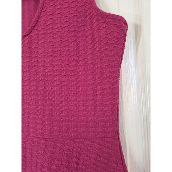 Papermoon Stitch Fix Sleeveless Fit Flare Textured Pink Cutout Mini Dress Large - Picture 10 of 12